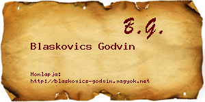 Blaskovics Godvin névjegykártya